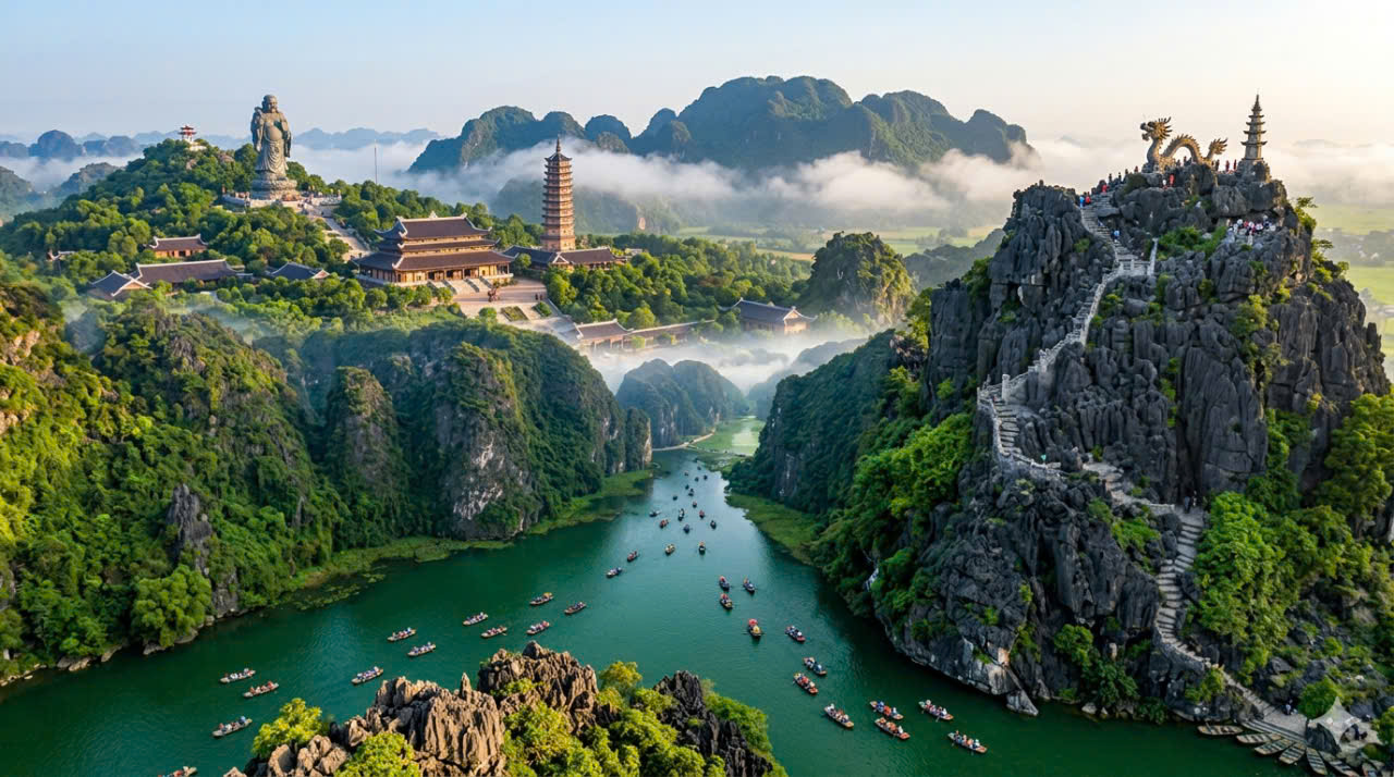 Tour Bái Đính - Hang Múa - Tràng An 1 ngày